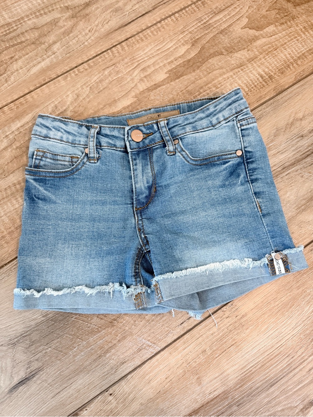 Joe’s Jeans Girls Size 10 Light Wash Frayed Hem Denim Shorts